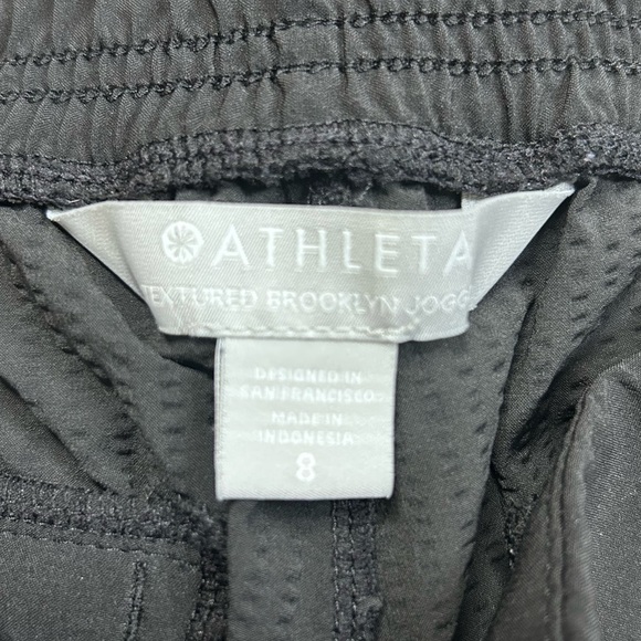 ATHLETA TEXTURED BROOKLYN JOGGER 8 Black Wrinkle Resistant Travel Quick Dry. - Picture 11 of 14
